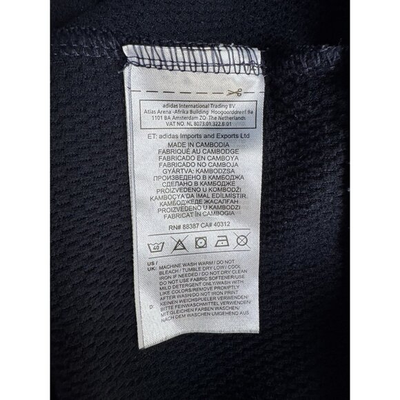 Adidas Men's Sz M Badge of Sport BOS Matrix Navy Blue Pullover Hoodie - Picture 8 of 11